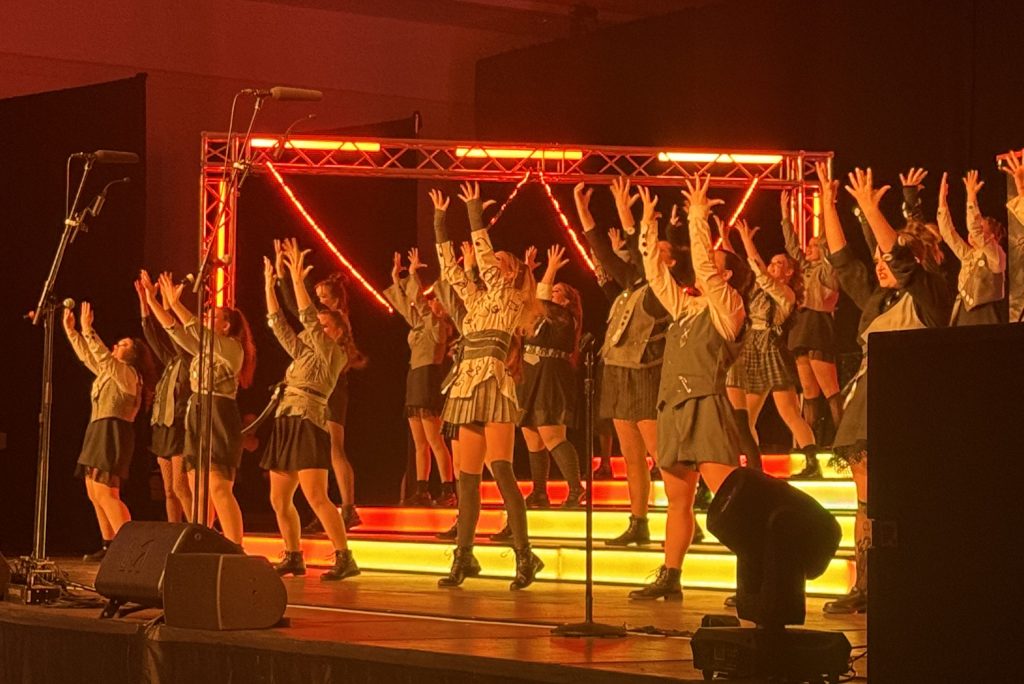 Viking Volume from Huntington North High School performing on stage