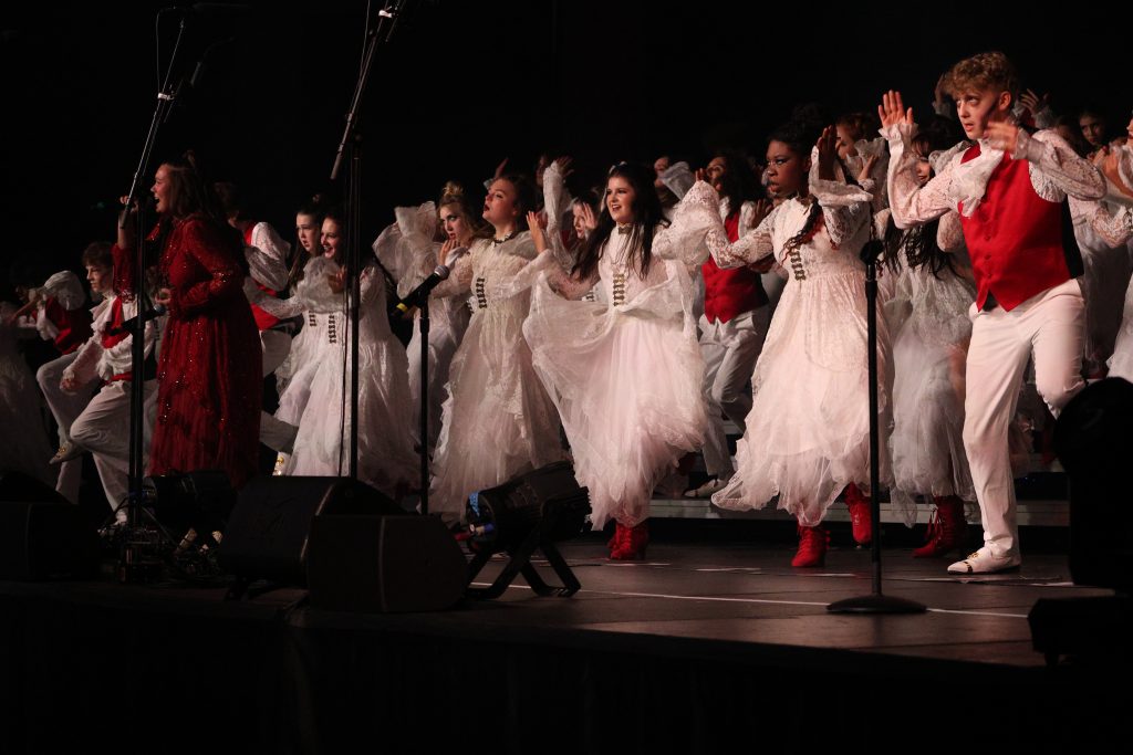 Voices of Central from Keller Central High School performing on stage