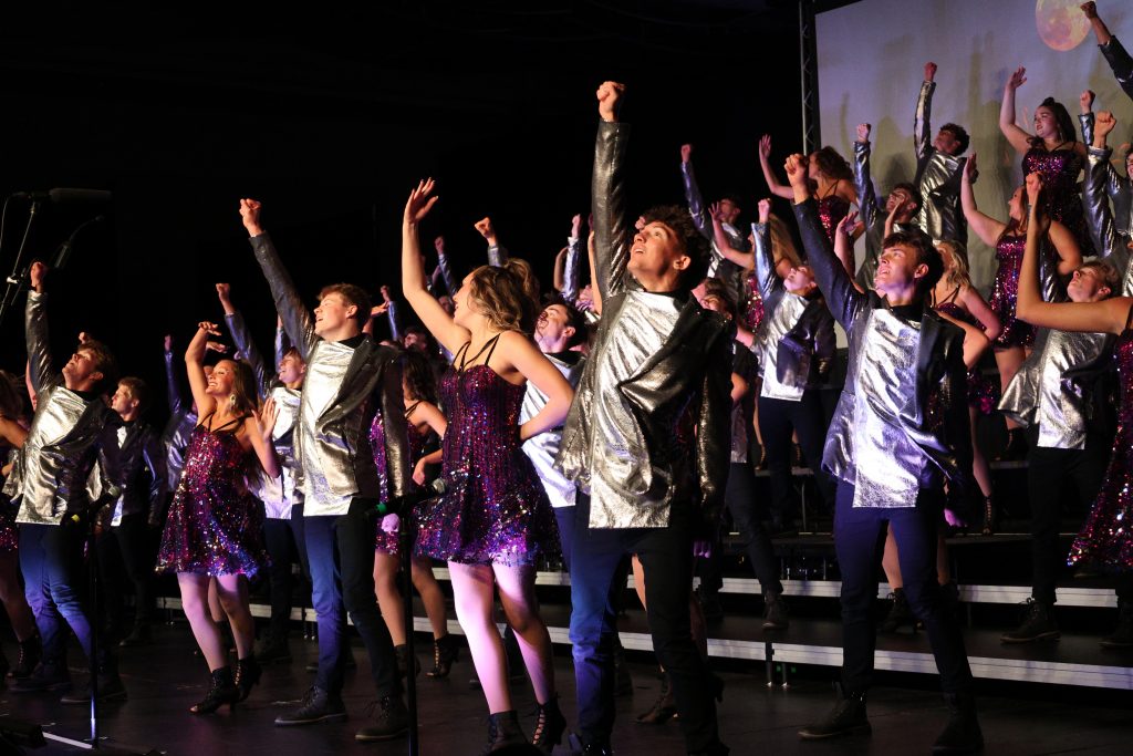 Innovation from Johnston High School performing on stage