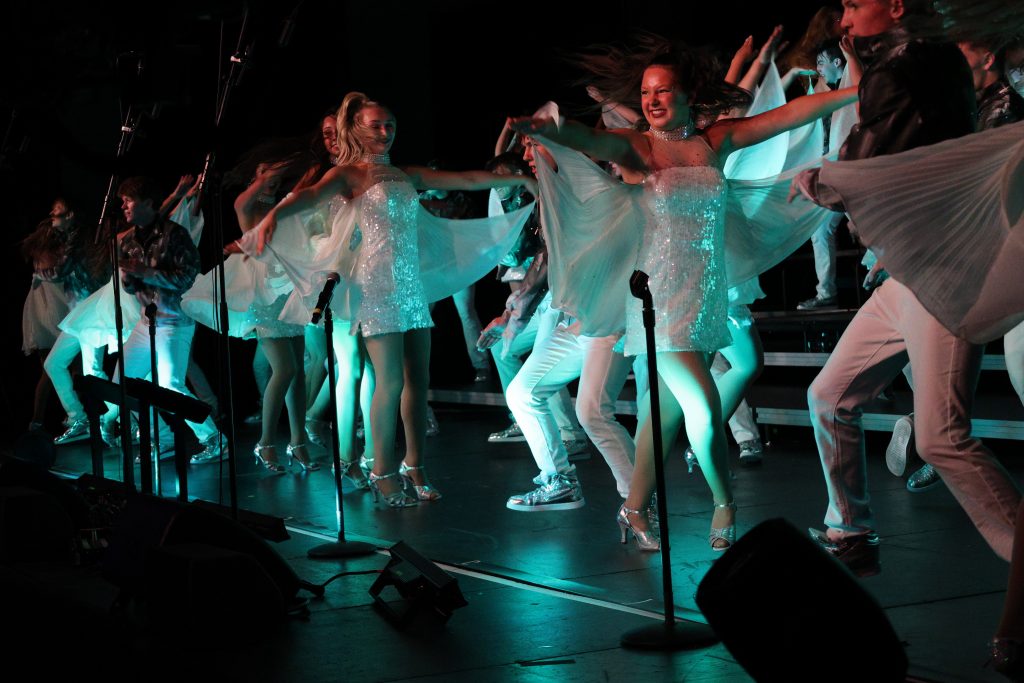 Innovation from Johnston High School performing on stage