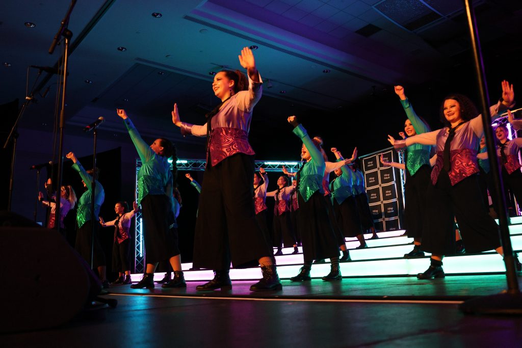 Viking Volume from Huntington North High School performing on stage